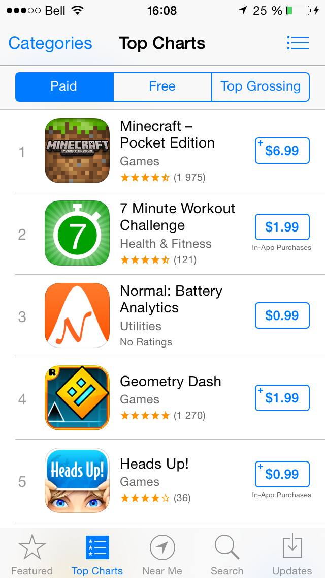Screenshot of the iOS App Store